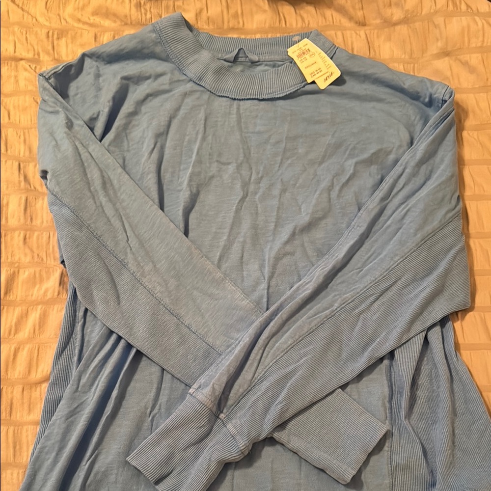 Aerie Blue Long Sleeve Top